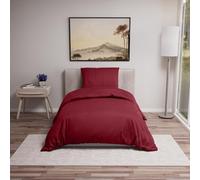 Dreamzie Copripiumino Una Piazza e Mezza 155x220 cm con 2 Federe 80x80 cm - Borgogna - Set Copripiumino Una Piazza e Mezza 155x220