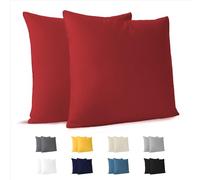 Dreamzie - Federa Cuscino 40x40 cm - Set da 2-100% Cotone - Rosso