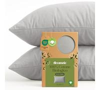 Dreamzie - Federa Cuscino 40x60 cm - Set da 2-100% Cotone Bio - Grigio