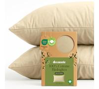 Dreamzie - Federa Cuscino 40x70 cm - Set da 2-100% Cotone Bio - Beige