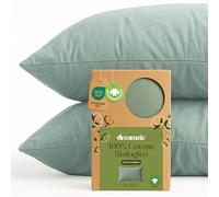 Dreamzie - Federa Cuscino 50x70 cm - Set da 2-100% Cotone Bio - Verde