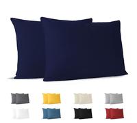 Dreamzie - Federa Cuscino 50x70 cm - Set da 2-100% Cotone - Blu Navy