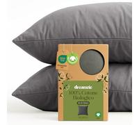 Dreamzie - Federa Cuscino 60x60 cm - Set da 2-100% Cotone Bio - Antracite
