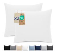 Dreamzie Federa Cuscino 65x65 cm, Set di 2 - Per i Cuscini 65x65cm - Federa da Cuscino - Copri Cuscino per Letto in Microfibra con Cerniera - Oeko-Tex, Bianco