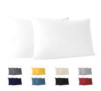 Dreamzie Federa Cuscino Cotone 40x70 cm Bianco (Set da 2), OEKO-TEX