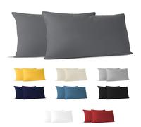 Dreamzie Federa Cuscino Cotone 40x80 cm Antracite (Set da 2), OEKO-TEX