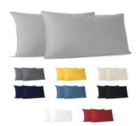 Dreamzie Federa Cuscino Cotone 40x80 cm Grigio (Set da 2), OEKO-TEX