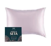 DREAMZIE Federa Sera Cuscino, Federa Seta Ipoallergenica, 19 Momme, 100% Seta, Con Cerniera Nascosta, Certificata OEKO-TEX (Lilla, 40x60cm)