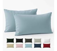 Dreamzie Federe Cotone Rinforzato 40x60, Set da 2, Blu Chiaro, Oeko-Tex