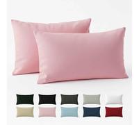 Dreamzie Federe Cotone Rinforzato 40x60, Set da 2, Rosa, Oeko-Tex