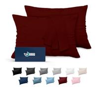 Dreamzie Federe Cuscini 50x75 (Set 2) Microfibra Oeko-Tex Certificazione - Federa Cuscino Dolce Borgogna