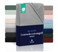 Dreamzie Lenzuolo con Angoli 140x200 cm - Altezza Materasso fino a 33 cm- 100% Microfibra - Grigio - Certificato Oeko TEX, Lenzuola Letto con Angoli ed Elastico