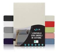 Dreamzie Lenzuolo con Angoli Cotone - 100x200 - Oeko Tex Certificato - Beige - Lenzuola Singolo Cotone 100x200
