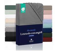 Dreamzie Lenzuolo con Angoli Matrimoniale 200x200 cm - Altezza Materasso fino a 33 cm- 100% Microfibra - Antracite - Certificato Oeko TEX, Lenzuola Letto con Angoli ed Elastico