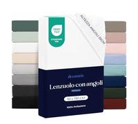 Dreamzie Lenzuolo con Angoli Singolo 90x190cm - Altezza Materasso fino a 33 cm- 100% Microfibra - Bianco - Certificato Oeko TEX, Lenzuola Letto con Angoli ed Elastico