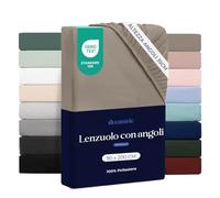 Dreamzie Lenzuolo con Angoli Singolo 90x200 cm - Altezza Materasso fino a 33 cm - 100% Microfibra - Biancheria - Certificato Oeko TEX, Lenzuola Letto con Angoli ed Elastico