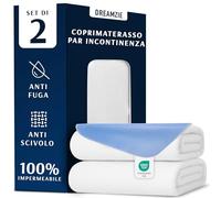 Dreamzie Traverse Letto Anziani, Neonato, Bambini 50 x 70 cm - Assorbente e Impermeabile - Traversine Lavabile per Incontinenza - Set di 2