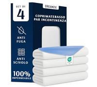 Dreamzie Traverse Letto Anziani, Neonato, Bambini 75 x 90 cm - Assorbente e Impermeabile - Traversine Lavabile per Incontinenza - Set di 4