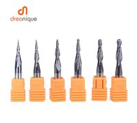 Dreanique 1 pz P2BC 20mm taglio conico punta sferica fresa in metallo duro solido fresa per incisione su legno e solf matel