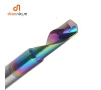Dreanique 1pc 3.175 4 6 8mm Fresa in lega di carburo solido a scanalatura singola, punta per fresa con rivestimento DLC per Alu DSA1F