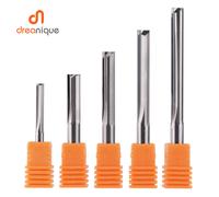 Dreanique 1pc 3.175 4 6 8mm Gambo 2 Flauto Fresa in metallo duro Utensili di fresatura CNC Punta per incisione Fresa a fessura diritta