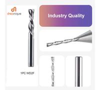 Dreanique 1pc down cut 2 flauto WD2F Fresa in metallo duro solido 3.175 4 6 8 10 12mm Fresa a spirale Legno MDF
