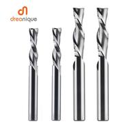 Dreanique 1pc Fresa in metallo duro solido 3.175 4 6 8mm 2 flauto Punta del router a spirale Fresa in metallo duro Legno MDF Imbottiture taglio