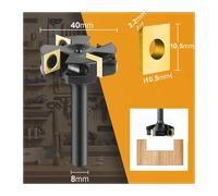 Dreanique 1PC IP4F-D40-H8 punte per pialla per cartelloni spoi Punta per superficie a 4 ali per appiattire lastre di legno
