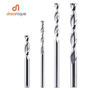 Dreanique 1pc UP taglio fresa in metallo duro solido 3.175 4 6 8mm 2 flauto punta a spirale fresa in metallo duro legno MDF