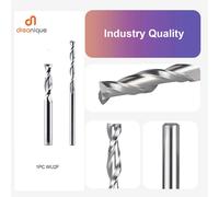 Dreanique 1pc WU2F UP taglio fresa in metallo duro solido 3.175 4 6 8mm 2 flauto spirale router bit carburo fresa legno MDF