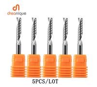 Dreanique 5 pz/lotto 1 Flauto A Spirale Fresa CNC Pubblicità Punta Per Incisione per la lavorazione del legno Acrilico Alluminio Plastica Taglio