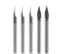 Dreanique 5 pz/lotto Punta con scanalatura a V in metallo duro 20 30 45 60 Punta per incisione da 90 gradi Punte da 0,1-0,3 mm con gambo da 1/8 "