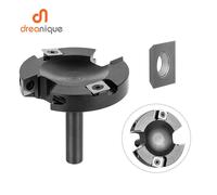 Dreanique Punta per pialla per legno a 2 flauto Diametro di taglio 75 mm 12 gambo CNC Spoilboard Ponticello per superficie Punta per fresa Inserto lastra in metallo duro