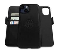 dreem Fibonacci compatibile con iPhone 13 Mini custodia a portafoglio/custodia antiurto 2 in 1 e folio in pelle vegana staccabile, compatibile con MagSafe, protezione RFID [Nero]