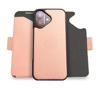 dreem for iPhone 17 Case Wallet, Revolutionary Phone Stand, Vegan Leather, MagSafe-Fit, Magnetic Detachable Flip Cover, RFID Blocking Card Holder, Gift-Box [Fibonacci:Powder Pink]