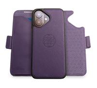 dreem for iPhone 17 Case Wallet, Revolutionary Phone Stand, Vegan Leather, MagSafe-Fit, Magnetic Detachable Flip Cover, RFID Blocking Card Holder, Gift-Box [Fibonacci:Purple]