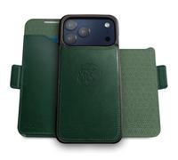 dreem for iPhone 17 Pro Case Wallet, Revolutionary Phone Stand, Vegan Leather, MagSafe-Fit, Magnetic Detachable Flip Cover, RFID Blocking Card Holder, Gift-Box [Fibonacci:Dark Green]