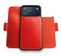 dreem for iPhone 17 Pro Max Case Wallet, Revolutionary Phone Stand, Vegan Leather, MagSafe-Fit, Magnetic Detachable Flip Cover, RFID Blocking Card Holder, Gift-Box [Fibonacci:Red]