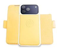 dreem for iPhone 17 Pro Max Case Wallet, Revolutionary Phone Stand, Vegan Leather, MagSafe-Fit, Magnetic Detachable Flip Cover, RFID Blocking Card Holder, Gift-Box [Fibonacci:Butter Yellow]