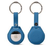 Dreem Liberate Portachiavi Compatibile con Apple AirTag - Pelle Vegana, Resistente ai Graffi, Anello in Acciaio Inossidabile, Leggero [Ardesia]