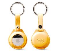 Dreem Liberate Portachiavi Compatibile con Apple AirTag - Pelle Vegana, Resistente ai Graffi, Anello in Acciaio Inossidabile, Leggero [Oro]