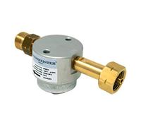 Drehmeister Filtro gas intelligente per bombole di gas W21,8 x 1/14 LH (versione lunga) - Filtro bottiglia (LPG, CNG, propano, butano) per caravan, camper, roulotte, barbecue, cucina a gas o carrelli