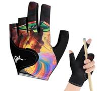 DREI Finger Billardhandschuh für Die Linke Hand, Verstellbar, Atmungsaktiv, Multifunktionales Sportzubehör, rutschfestes Tischzubehör für Männer und Frauen