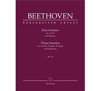 Drei Sonaten für Klavier c-Moll, F-Dur, D-Dur op. 10. Spielpartitur, Sammelband, BÄRENREITER URTEXT