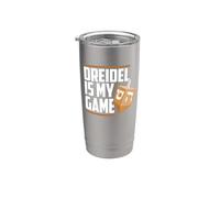 Dreidel è il mio gioco ebraico invernale Hanukkah Holiday Bicchiere termico in acciaio inox doppia parete