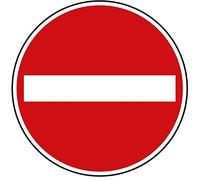Dreifke® - Cartello stradale con divieto di ingresso n. 267, Ø 420 mm, alluminio, 2 mm, RA1, conforme al codice della strada tedesco, certificazione qualità RAL