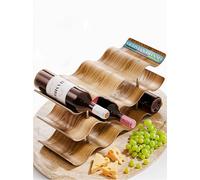 Dreiklang - be smart Design moderno portabottiglie portabottiglie 12 bottiglie di vino naturale in legno di noce per gli amanti del vino, 41,5 x 22,5 x 15,5 cm, autoportante, elegante decorativo