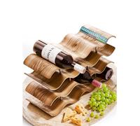 Dreiklang - be smart® Design moderno portabottiglie portabottiglie 14 bottiglie di vino naturale in legno di noce per gli amanti del vino, 43 x 37 x 15,7 cm, autoportante, elegante decorativo medio e