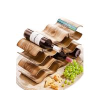 Dreiklang - be smart Portabottiglie in legno per 14 bottiglie | Stabile e autoportante, design moderno e decorativo | Compatto e salvaspazio, piccolo e stretto, 4 livelli (43 × 37 × 15,7 cm)