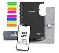 Dreiklang - be smart Taccuino digitale A5 Executive, superficie di scrittura riutilizzabile con custodia in tessuto e sistema organizer, grigio